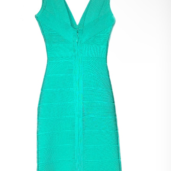 Cross Front V Neck Icon Mini Dress from Hervé Léger - Picture 2 of 4